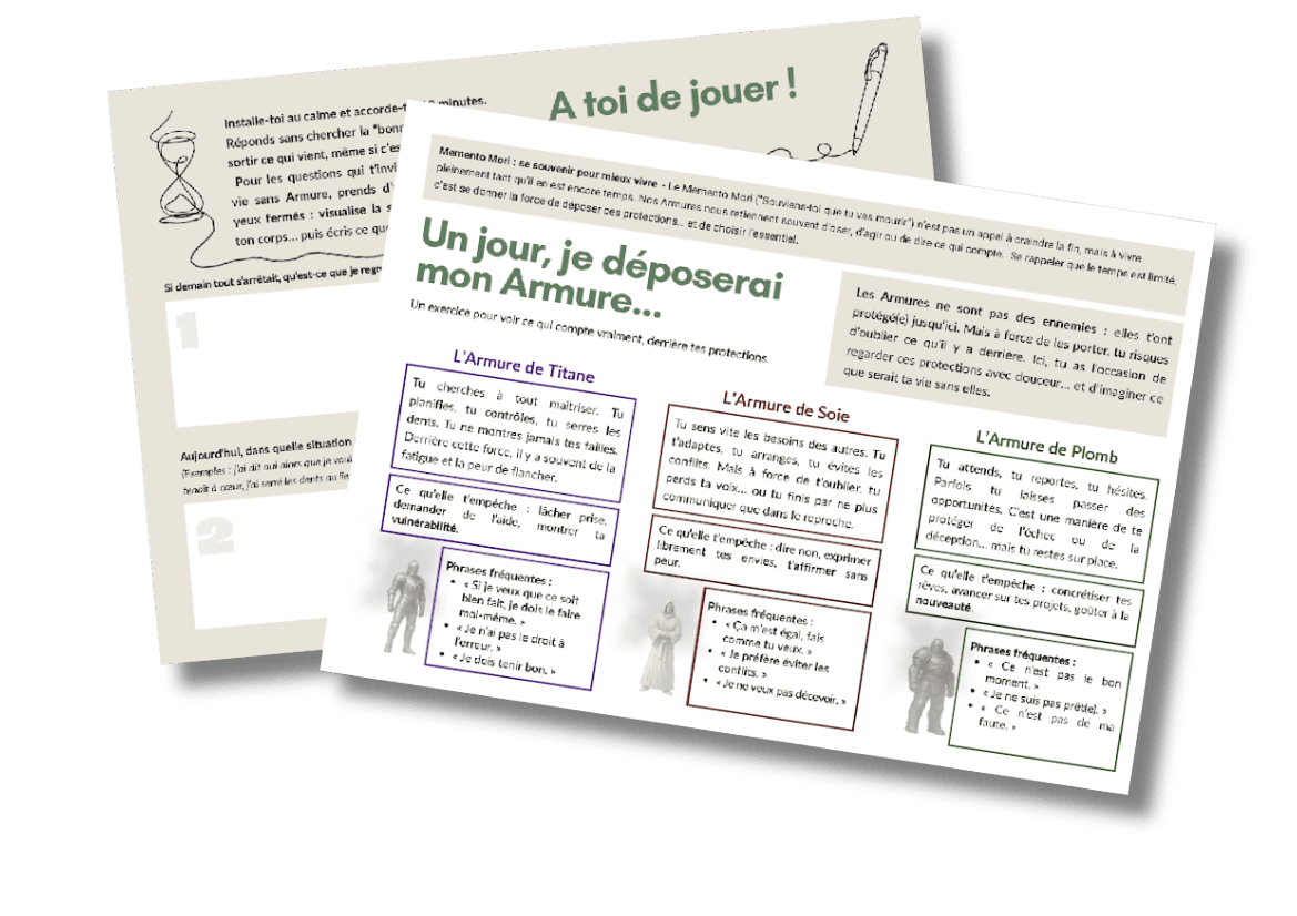 Visuel du fichier pdf Un jour je déposerai mon Armure - Exercice introspectif par Boris Amiot